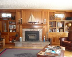 Built-in Bookcase/Wall in Cherry