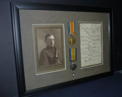 Custom framed shadow box medals